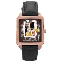 dad - Rose Gold Leather Watch 
