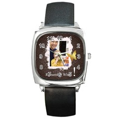 dad - Square Metal Watch