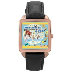 dad - Rose Gold Leather Watch dad - Rose Gold Leather Watch