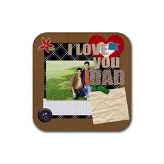 dad - Rubber Coaster (Square)