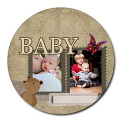 baby - Collage Round Mousepad