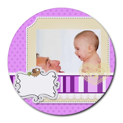 Baby By Baby 8 x8  Round Mousepad - 1