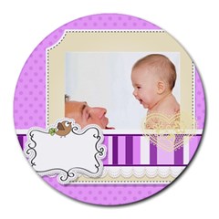 baby - Collage Round Mousepad