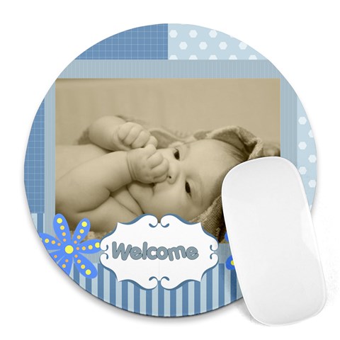 Baby By Baby 8 x8  Round Mousepad - 1