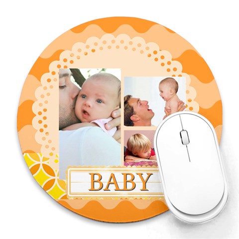 Baby By Baby 8 x8  Round Mousepad - 1