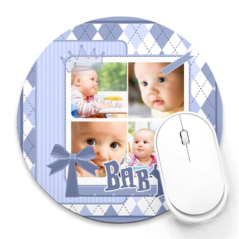 Baby By Baby 8 x8  Round Mousepad - 1