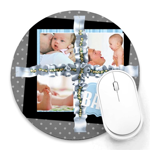 Baby By Baby 8 x8  Round Mousepad - 1