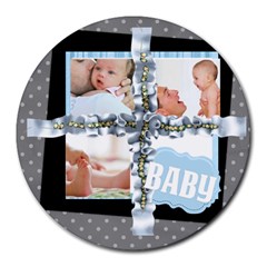 baby - Collage Round Mousepad