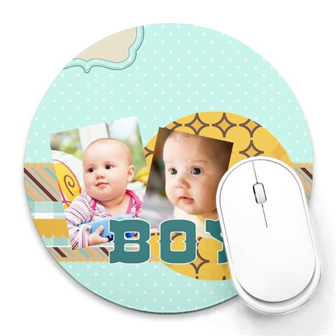 Baby By Baby 8 x8  Round Mousepad - 1