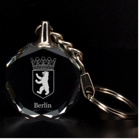 Engraved Berlin Key Chain By Rd Front
