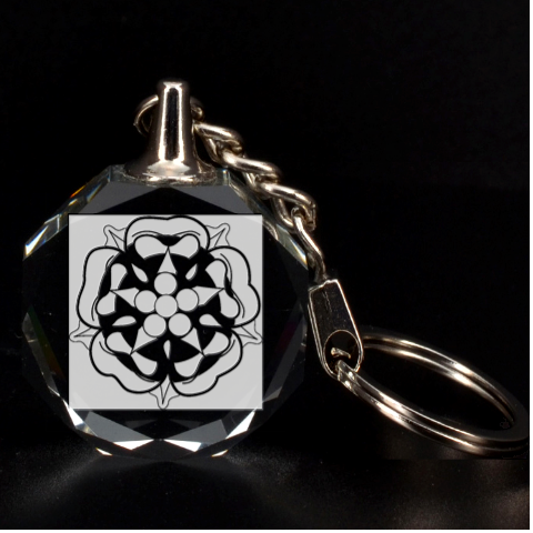Engraved Tudor Rose Key Chain By Rd Front
