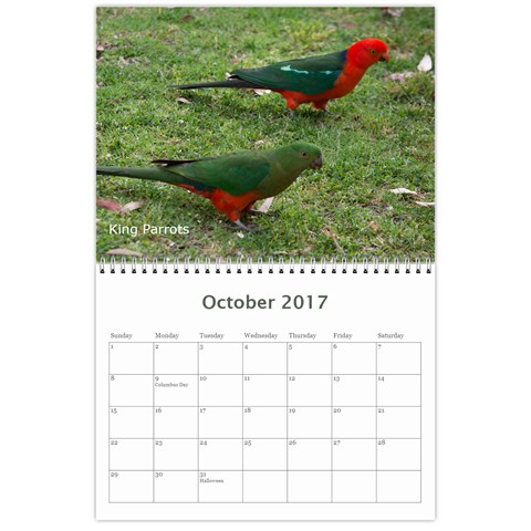 2017 Calendar By P Wells Oct 2017