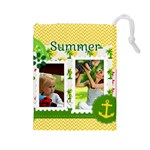summer time - Drawstring Pouch (Large)