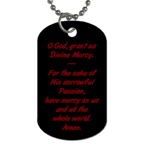 Divine Mercy Dogtag By Susie Back