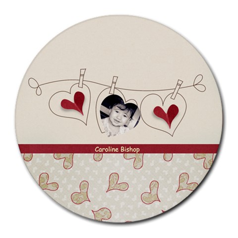 Kids Collage Round Mousepad By Deca 8 x8  Round Mousepad - 1