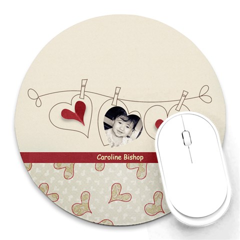 Kids Round Mousepad By Deca Front