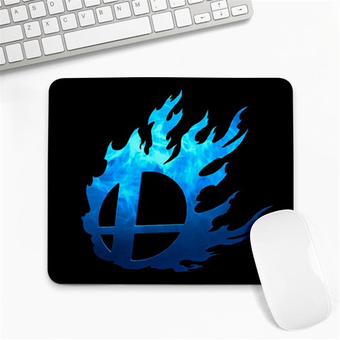 Smash Bros  Blue Mousepad By Matthew Joseph Thom Front
