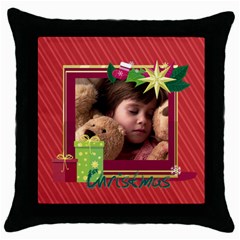 xmas - Throw Pillow Case (Black)