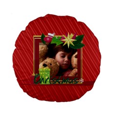 xmas - Standard 15  Premium Plush Fleece Round Cushion 