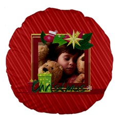 xmas - Large 18  Premium Plush Fleece Round Cushion 