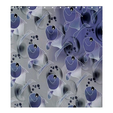 Fishes Formated  Shower Curtai Set By Pamela Sue Goforth 58.75 x64.8  Curtain