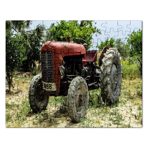 Red Tractor :   Puzzle By Pamela Sue Goforth Front