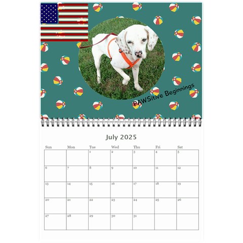 Pawsitive Beginnings Calendar  By Lamerle Jul 2025
