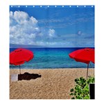 Red Umbrella Beach Set SHOWER CURTAIN - Shower Curtain 66  x 72  (Large)