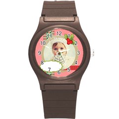 xmas merry christmas - Round Plastic Sport Watch (S)