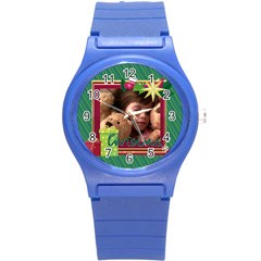 xmas merry christmas - Round Plastic Sport Watch (S)