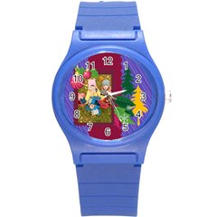 xmas merry christmas - Round Plastic Sport Watch (S)