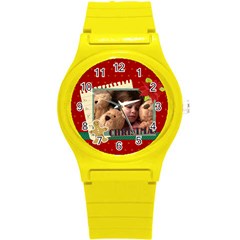 xmas merry christmas - Round Plastic Sport Watch (S)