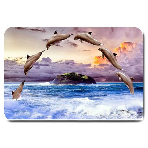 Dolphins:  Format: Set Matching  Doormat Template s Product By Pamela Sue Goforth 30 x20  Door Mat