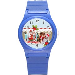 xmas merry christmas - Round Plastic Sport Watch (S)