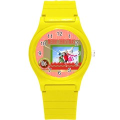 xmas merry christmas - Round Plastic Sport Watch (S)