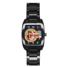 xmas - Stainless Steel Barrel Watch