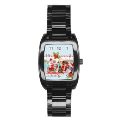 xmas - Stainless Steel Barrel Watch