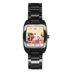 xmas - Stainless Steel Barrel Watch