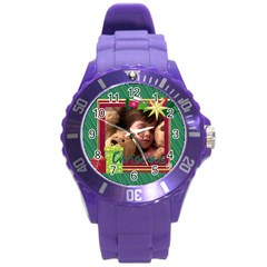 xmas - Round Plastic Sport Watch (L)