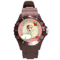 xmas - Round Plastic Sport Watch (L)