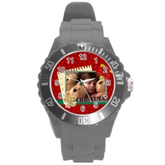 xmas - Round Plastic Sport Watch (L)