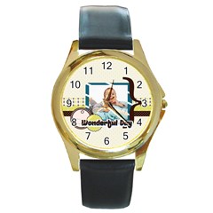 kids - Round Gold Metal Watch