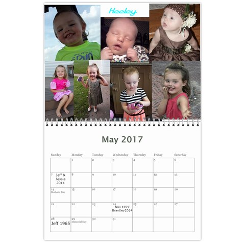 2017calendar By Sandra L Johnson May 2017