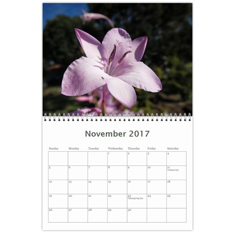 2017 Flower Calendar  By Mim Nov 2017