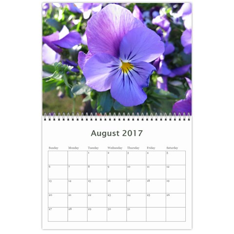 2017 Flower Calendar  By Mim Aug 2017