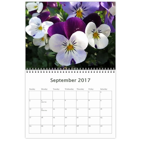 2017 Flower Calendar  By Mim Sep 2017