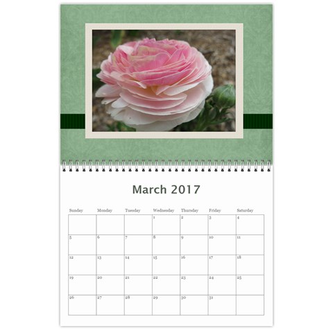 Damask Calendar For 2017 By Mim Mar 2017
