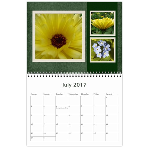 Damask Calendar For 2017 By Mim Jul 2017