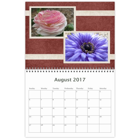 Damask Calendar For 2017 By Mim Aug 2017
