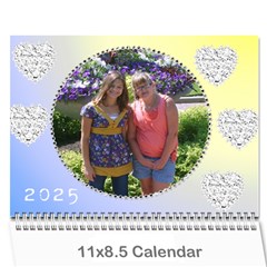 pretty pastels calendar 2025 - Wall Calendar 11  x 8.5  (12-Months)